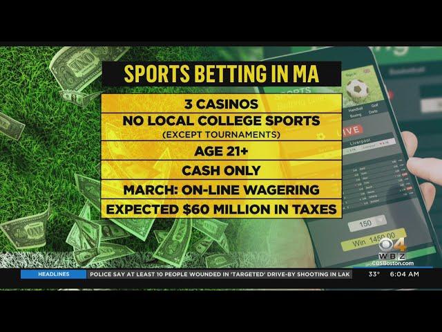 Legal sports betting begins Tuesday in Massachusetts