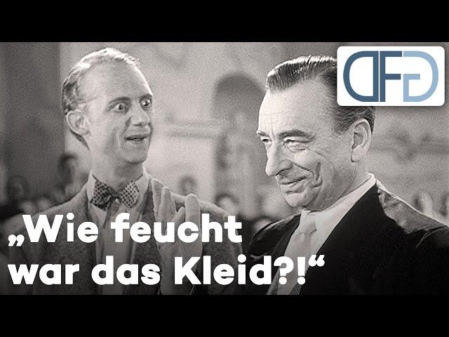 Curt Goetz und Joachim Teege als Rechtsanwalt und Zeuge in "Hokuspokus" (1953)