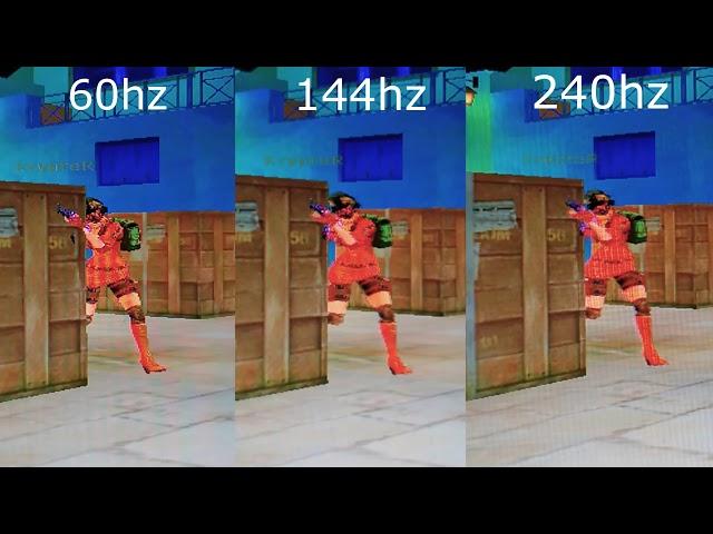 Crossfire - ( 60Hz vs 144Hz vs 240Hz )