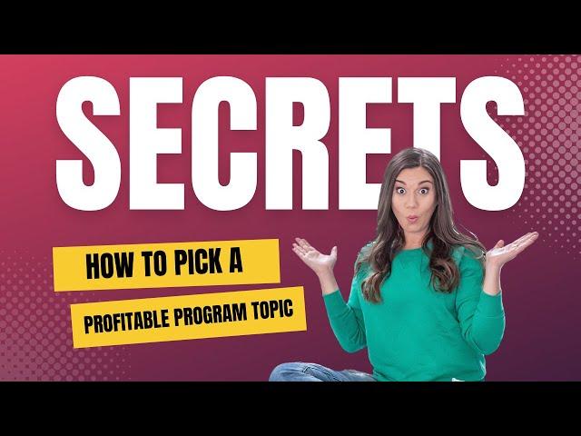 How To Pick A Profitable Program Topic