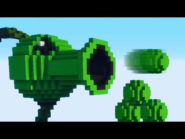 Minecraft vs PvZ -- PEA SHOOTER | DOOM SHROOM | COCONUT CANNON | POTATO MINE | BLOVER