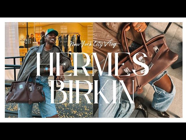 MY FIRST HERMES BIRKIN!!!  | NYC + JPG Shoulder Birkin Vlog