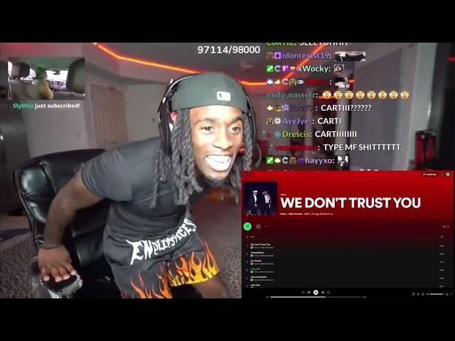 Kai cenat reacts to TYPE SHIT by future, and metro booming. FT- Travis Scott, and playboi carti