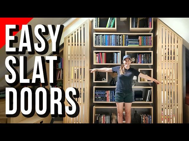 TALL DIY Cabinets | Easy Slatted Doors