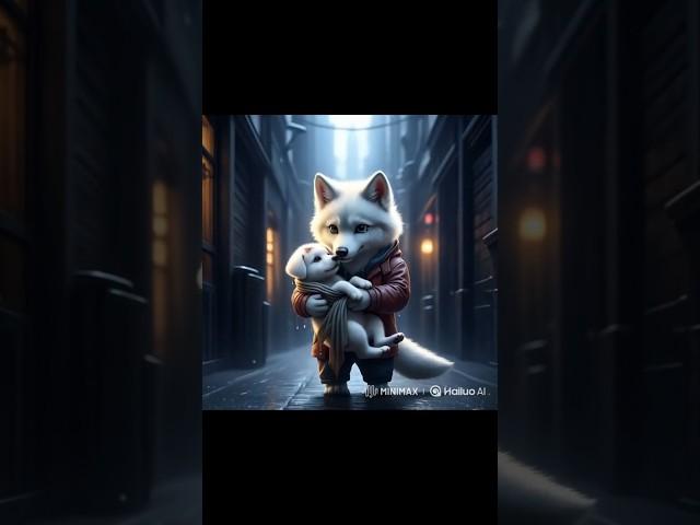 Puppy Sad and Struggle Story | Wolf help Puppy | #cat #dog #wolf #puppy #life #crueltyfree