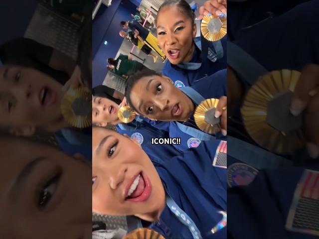 USA Women’s Gymnastics Team Hilariously Celebrate GOLD At Paris Olympics! #parisolympics2024