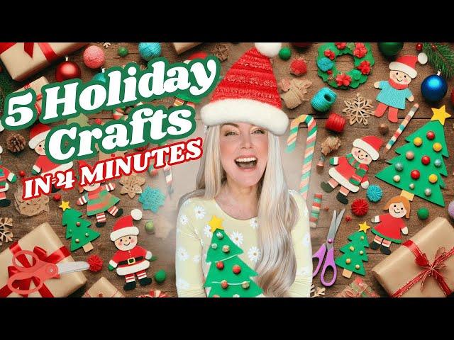 5 Easy Holiday Crafts for Kids in 4 Minutes! | Fun & Festive DIY Ideas with Miss Daisy