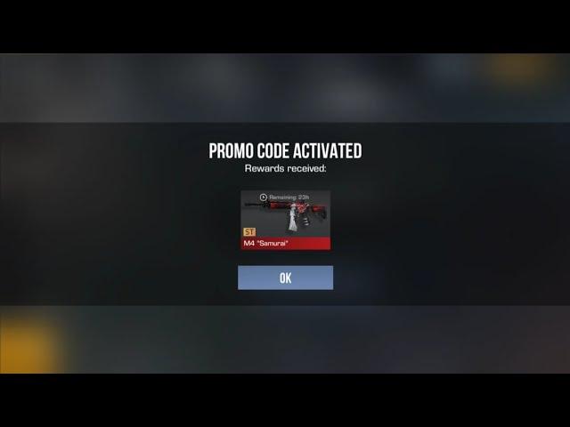 M4 "Samurai" Promo code Standoff 2