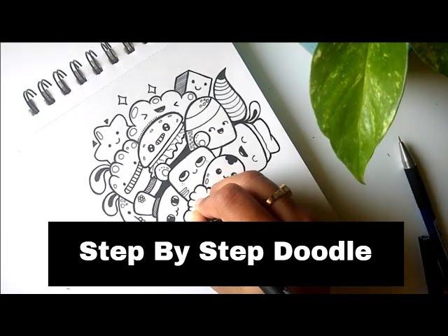 Doodle Art |  Day 29 ~ 100 Days Of Doodle  ~ How To Doodle - Step By Step Guide !