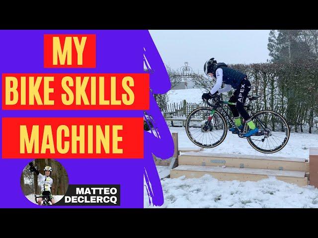 I'VE BUILD A BIKE SKILL MACHINE TO TRAIN IN THE SNOW !