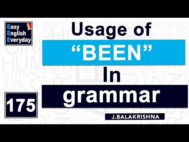 Usage of been in English grammar|How to use been in a sentence |Spoken English|Easy English Everyday