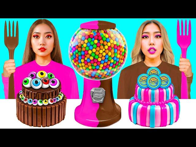 Bubble Gum vs Chocolate Food Challenge | Tasty Kitchen Hacks by ToonDO Challenge