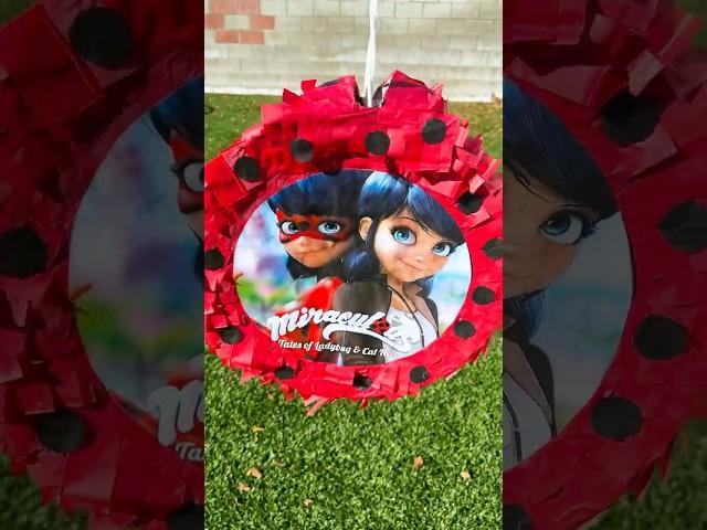 Learn How to make a Really Easy Miraculous Ladybug Circular Piñata #miraculousladybug