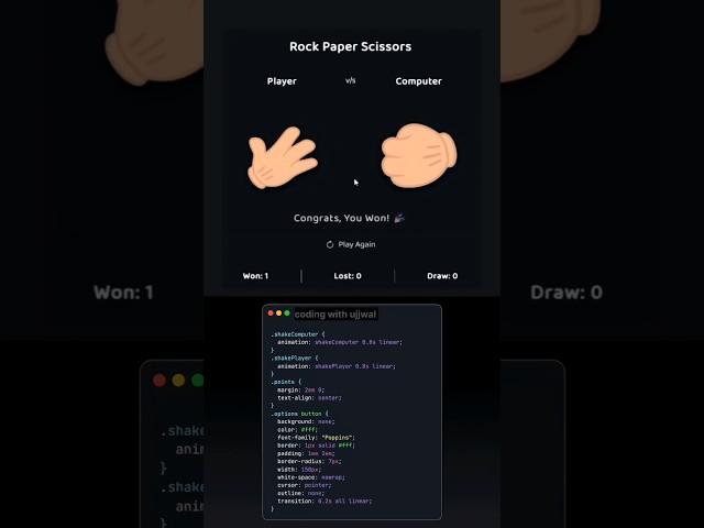 Build a Rock Paper Scissors Game with HTML, CSS & JavaScript | Beginner to Pro!