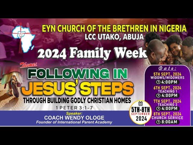 Sunday, September 8, 2024 Family Week Sunday/Worship Service