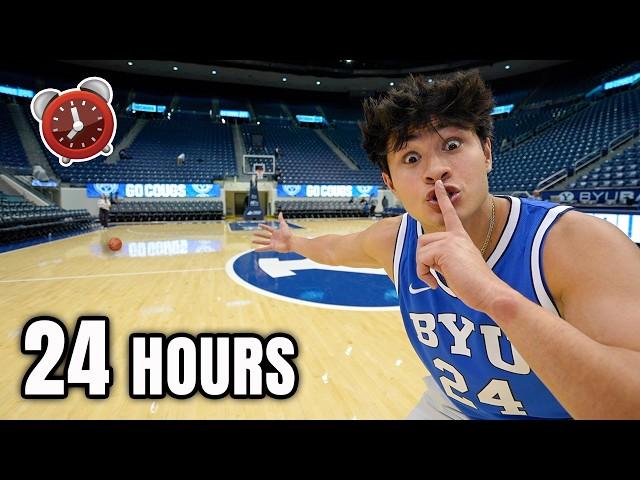 Overnight Challenge Inside Basketball Stadium