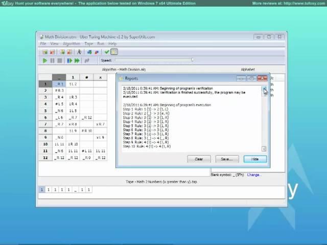 Turing Machine Simulator for Windows, Free Download at SuperUtils.com