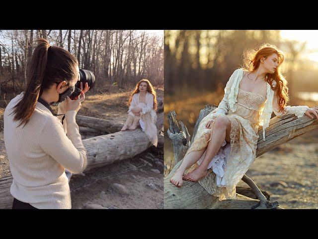 Golden Hour Natural Light Photoshoot, Behind The Scenes