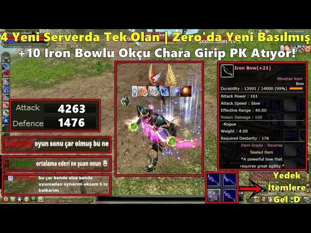 SERBOZ | 4 Yeni Server'da Tek Olan | Zero'da +10 Iron Bowlu Okçu Charla PK Atıyor! Knight Online