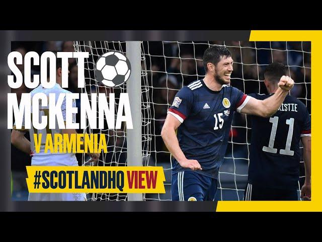 Scott McKenna powers in a header for first Scotland goal | Scotland 2-0 Armenia | #ScotlandHQ View