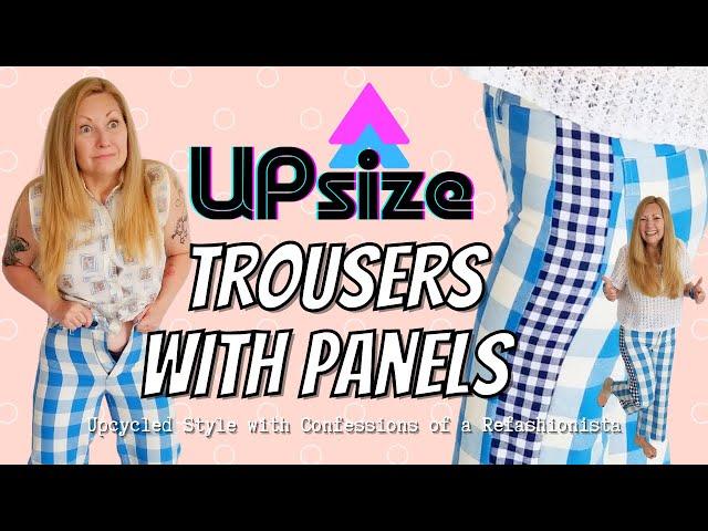 How To Make Trousers Bigger with Side Panels - a low waste upsize refashion tutorial ️