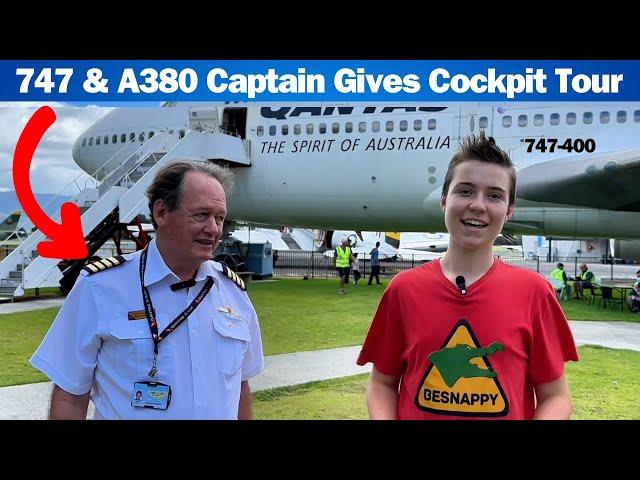 747 Captain gives EXCLUSIVE Cockpit Tour.