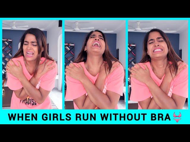 When Girls Run Without Bra  | Anisha Dixit | #Shorts