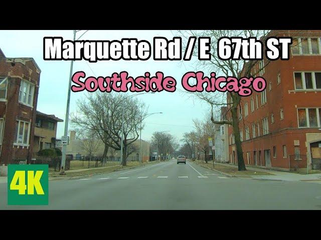 Marquette Rd / E 67th St: Driving in Southside Chicago: 4K: Streets of the Americas