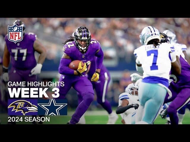 Baltimore Ravens vs. Dallas Cowboys | 2024 Week 3 Game Highlights