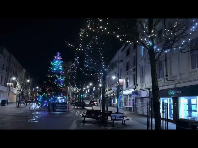 Christmas  nights 2024 #london #hastings #uk —#viralshorts #walkthrough #night #stleonards