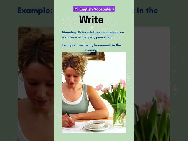 English Vocabulary | Englisch Vokabeln | Write