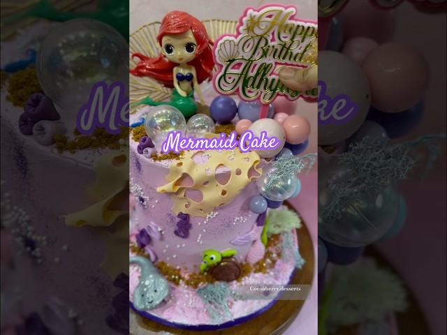 ‍️MermaidBirthdayCakefor baby girl  #cakedecorating #cakedesign #ytshorts #yt #trendingshorts
