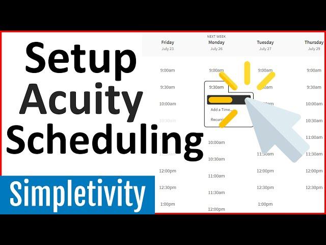 How to use Acuity Scheduling (Squarespace) - Tutorial for Beginners