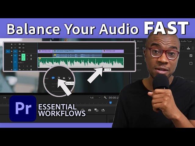 How to Balance Audio in Premiere Pro (Auto-Ducking) | Tutorial with Josh Olufemii | Adobe Video