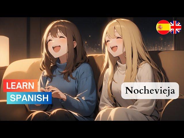 Nochevieja | Practice SPANISH Through an easy story | Spanish for beginners | A2 - B1 level