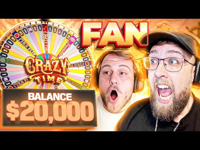 I LET MY VIEWER SPEND MY BALANCE ON CRAZY TIME! ($20,000)