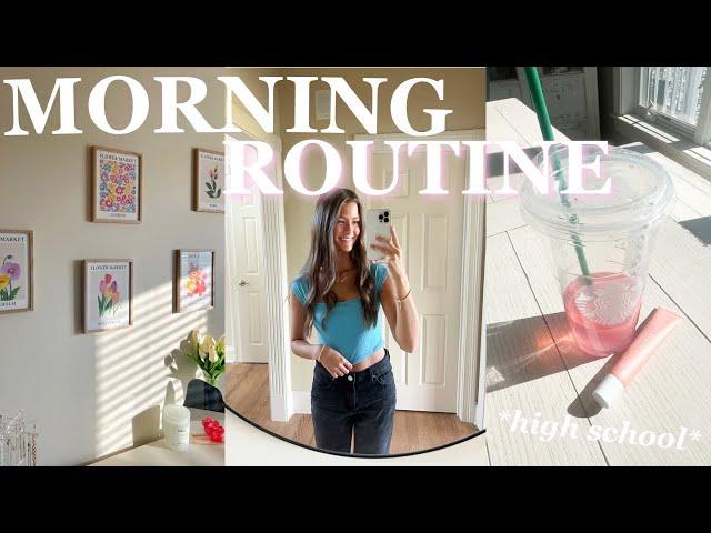 HIGH SCHOOL MORNING ROUTINE | skincare, makeup, + hair