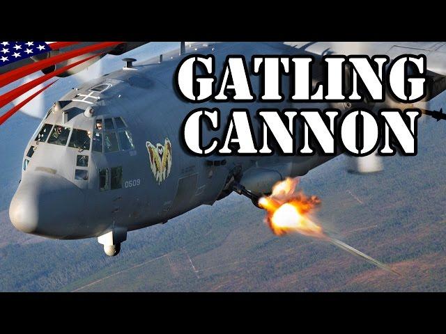 Gatling Cannon Fire!! AC-130 Gunship - 25mm GAU-12 Equalizer - ガトリング砲発射!!・AC-130ガンシップ 25mm機関砲