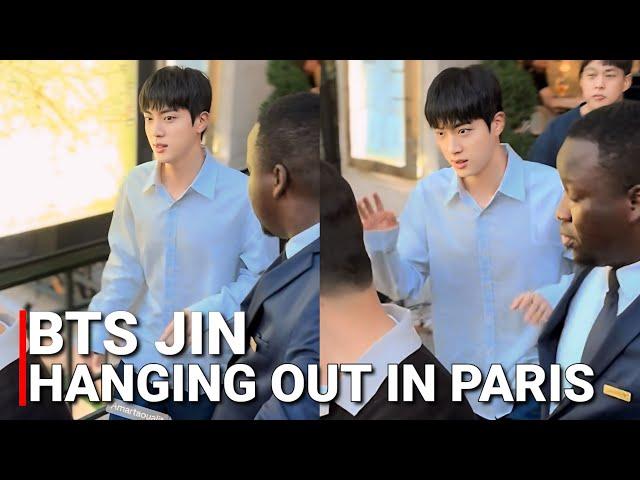 BTS Jin Spotted in Paris After His Olympics appearance as Torchbearer BTS Jin Paris Olympics 2024