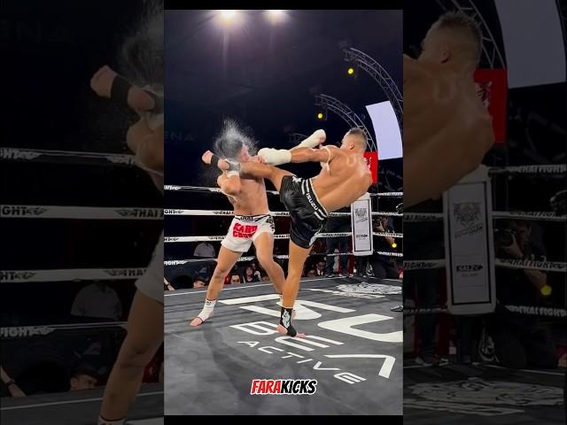 Feint + Round kick  #kickboxing #muaythai #mma