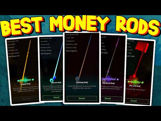 The BEST MONEY MAKING RODS in FISCH! ROBLOX