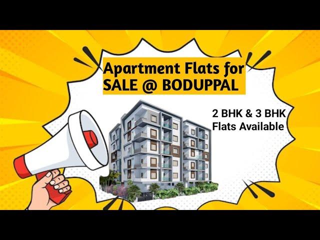 Gated Community Apartment Flats For Sale in Boduppal- Nr Uppal Metro 2 BHK& 3 BHK Flats Available