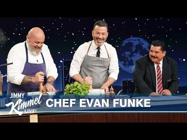 Chef Evan Funke Makes Trofie al Pesto Genovese with Jimmy Kimmel & Guillermo