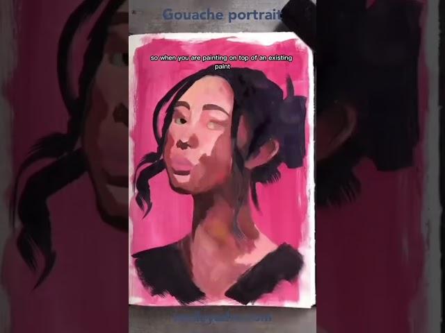 Gouache painting portrait: why placing an under layer?  shorts