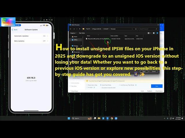 Install Unsigned IPSW Files on iPhone 2025!  Downgrade to Unsigned iOS | No Data Loss 