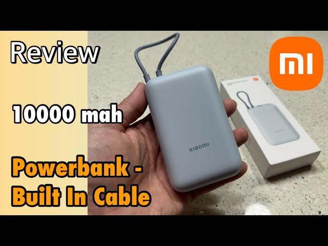 Review Xiaomi 10000 mAh PowerBank with Built in USB C Cable P15ZM