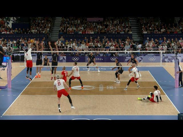 Volleyball Poland Wilfredo Leon Amazing in Poland - USA 2024 Paris Olympics