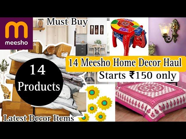 Huge 14 Meesho Home Decor Haul Starts ₹150 Only / Latest & Best Collection #meeshofinds