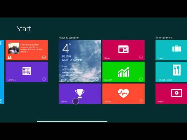 Live tiles from Microsoft Research