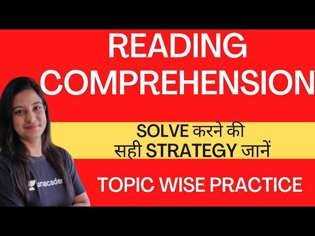 Reading Comprehension | Topic wise Practice |Sakshi Pahwa